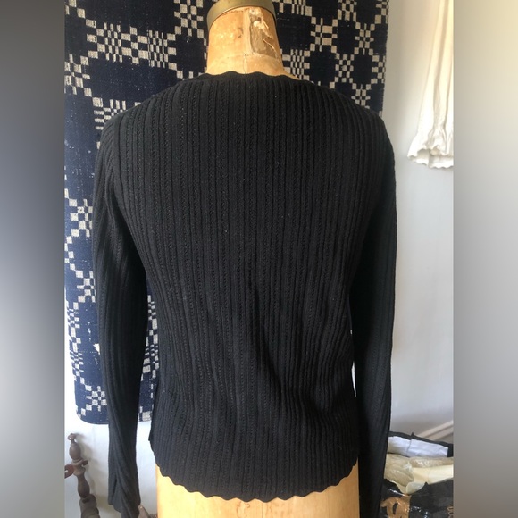 J Crew scallop square neck long sleeve cotton sweater - Picture 4 of 4